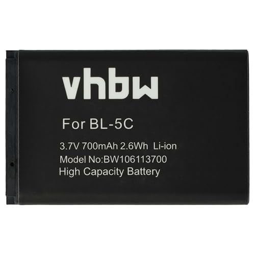 vhbw Li-Ion Akku 700mAh (3.7V) kompatibel mit Handy Smartphone Telefon Amplicomms, Audioline, Auro, DeTeWe, Auro, AEG, Doro, Hagenuk, Maxcom, MyPhone, Olympia