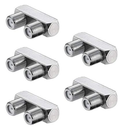 5X Perfect F-Verbinder, U-Form, F-Buchse > F-Buchse, SAT-Adapter für Satellitenkabel BZW. Koaxialkabel, 5 Stück