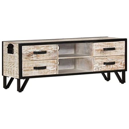 XGWKCNV Entertainment Centers & TV StandsTV Schrank 110x30x41cm Akazienholz massiv