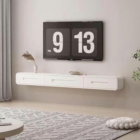 TV Lowboard Hängend - Wandmontage TV-Schrank - Aufbewahrungsregal Für WLAN-Router Und DVD, 120 cm TV-Ständer, Wand Montiertes TV-Lowboard, TV-Ständer Für Media Console Entertainment Center~/