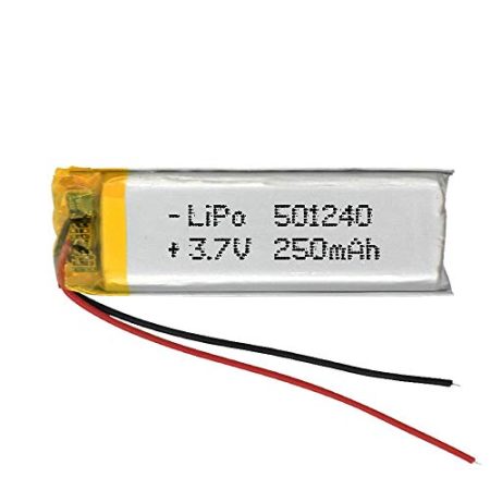 Akku 501240 LiPo 3.7V 250mAh 0.925Wh 1S 5C Liter Energy Battery Lithium Polymer Batterien Schutzplatine für Elektronik Wiederaufladbar - Nicht geeignet für Funksteuerung 42x12x5mm (250mAh|501240)