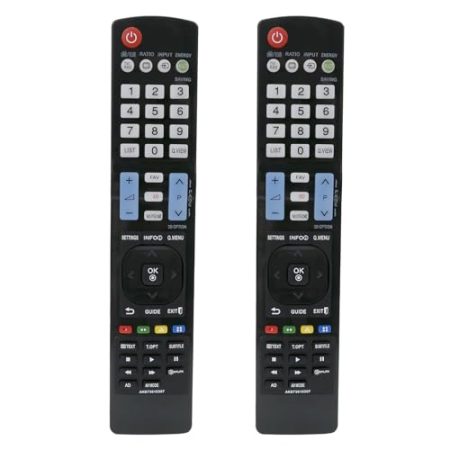 2Pcs AKB73615307 Ersatz Fernbedienung passend für LG TV 19LG3060 26LG3100 32LG5600 37LG30 47LG7500 47LM670 52LG7000 22LG3010 32LG2100 32LG3000 37LG3500 37LG50 42LG3000 42LG60 47LG5030