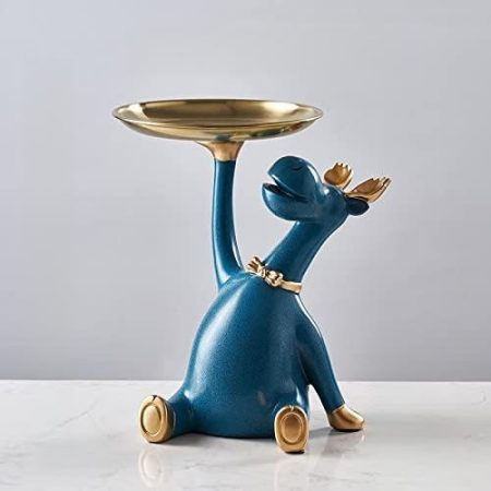 jiaquanwufeng-2022 Dekorative Ornamente Dekoration Zubehör abstrakt Tieraufbewahrung Ornamente Wohnzimmer Desktop Lagerung Tablett Tischdekoration Dekorative Statue (Type : Army Green)