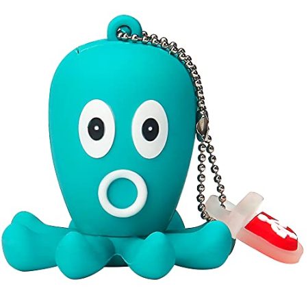 16GB USB-Stick USB-Flash-Laufwerk, Memory Stick Cartoon Speicherstick Flash-Speicher-Stick, Pen Drive für Schule Büro Auto PC Laptop (16GB, Tintenfisch)