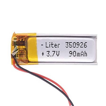 Akku 350926 LiPo 3.7V 90mAh 0.333Wh 1S 5C Liter Energy Battery Lithium Polymer Batterien Schutzplatine für Elektronik Wiederaufladbar - Nicht geeignet für Funksteuerung 28x9x4mm (90mAh|350926)