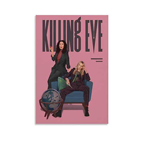 BBZL Killing Eve TV-Serie Poster Leinwand Kunst Dekoratives Gemälde Bild Druck Modern Familie Junge Mädchen Schlafzimmer Wohnzimmer Dekoration Wanddekoration Poster 20 x 30 cm