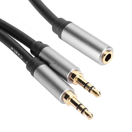 Audiokabel AUX 3 5 Mm 1 Buchse zu 2 Stecker 1 Aufgeteiltes 2-TV-Verstärker-Anschlusskabel für Lautsprecher 1 Aufgeteiltes 2-Audiokabel für DVD Verstärker HiFi-Real-Soundkanal