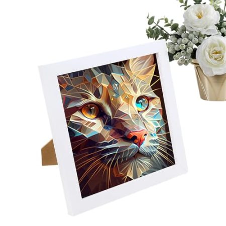 Generisch Tierfotos, bunte Tierbilder,Bunter Fotorahmenständer - Acryl-Ornament-Bilderrahmen, Haustier-Gedenkrahmen, Kinderzimmer-Dekoration, für Flur-Desktop