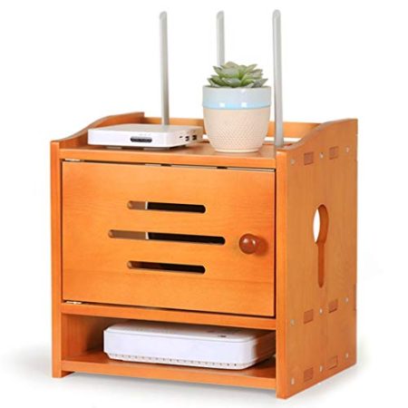 Generisch Router-Aufbewahrungsbox, Box zur Wandmontage, WiFi-Router-Ständer, Router-Aufbewahrungsbox, schwebendes Wandregal, Regalhalterung für TV-Zubehör, WiFi-Router, TV-Box, Set-Top-Box