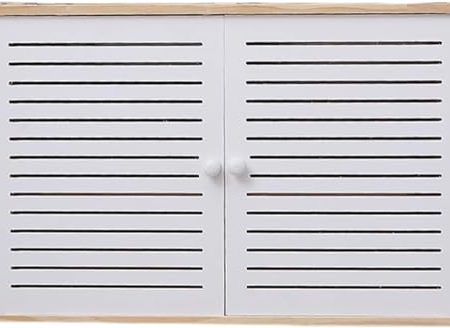 Große wandhängende Router-Aufbewahrungsbox, wandmontierte WiFi-dekorative Box-Halterung, 2-lagiges Aufbewahrungsregal, schwebendes Regal für TV-Zubehör, Kabelmanagement-Box-Router, 58 x 10,5