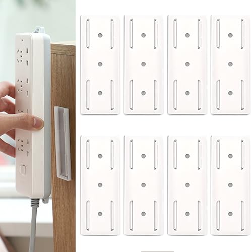 8 Stück Steckdosenhalterung. Klebehalterung für Steckdose. Selbstklebende Halterung für Steckdosenleiste. Halterung für Wandsteckdose. Halterung für Steckdose, Router, Fernbedienung