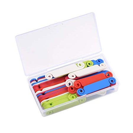 50 Stück Kabeletiketten mehrfarbig, Wiederverwendbar Kabelbeschriftung, Kabelmanagement, Kabelkennzeichnung, Kabeletiketten Tags