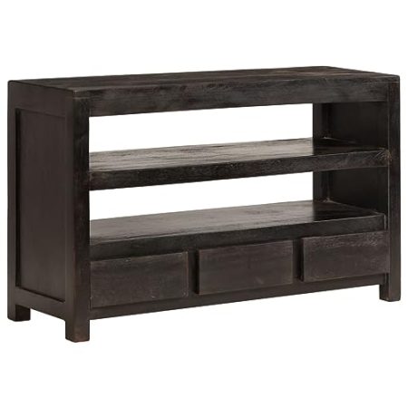 XGWKCNV Entertainment Centers & TV StandsTV Schrank Massivholz Akazienholz 90x30x55cm Dunkelbraun