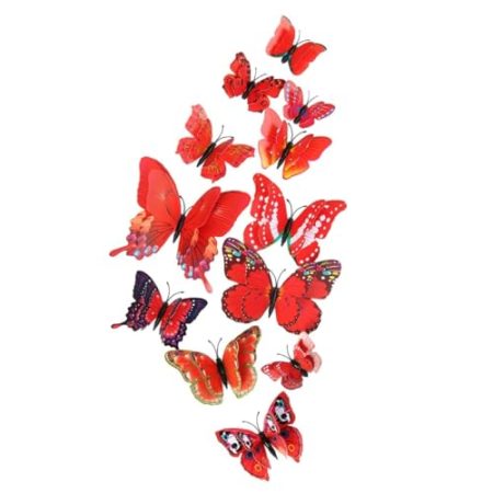 Angoily 12St DIY 3D-Aufkleber wandaufkleber tapetenablöser hochzeitstruhe living room geburtstagszig wall decal hochzeitsbingo decor hochzeitsdirndl dekoration wall sticker ziernieten rot