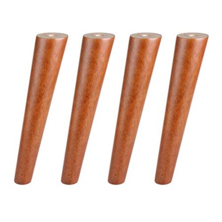 WYRMB Massivholz-Möbelbeine, neigbare, konische Sofabeine, Couchtischbeine, DIY-Ersatzbeine für Schrank/DIY-Schreibtisch/TV-Schrank, mit M6/M8/M10-Schraube, mit Zubehör, 4er-Set (M10 30 cm/11,8 Zoll)