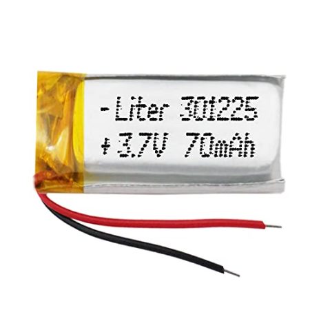 Akku 301225 LiPo 3.7V 70mAh 0.259Wh 1S 5C Liter Energy Battery Lithium Polymer Batterien Schutzplatine für Elektronik Wiederaufladbar - Nicht geeignet für Funksteuerung 27x12x3mm (70mAh|301225)