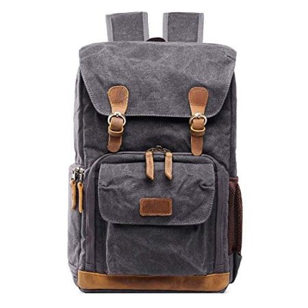 TONGSH DSLR Kamera-Rucksack, Laptop und anderes Zubehör for Digitalkameras mit Regen-Abdeckung (Color : Beige)