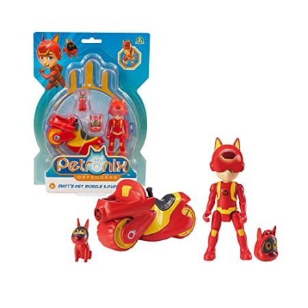 Giochi Preziosi Petronix Freilaufrad mit 7 cm Figur und abnehmbarem Rucksack, für Kinder ab 3 Jahren, Pet01100