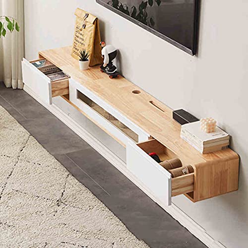 Vendics Schwebendes Regal Tv-Ständer Schrank Wandmontierte Medienkonsole Center Großes Lagerregal Set-Top-Box-Rack-Schrank Unterhaltungseinheit Für Wohnzimmer Schlafzimmer/a/140Cm