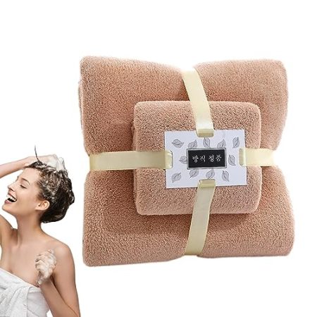 2 Stück BadetüCher Badezimmer Set | Korallenvlies-Badetuch-Set, Sehr SaugfäHig HandtüCher, Badezimmerhandtücher, Korallenhandtücher, Körperbadetuch, Körperhandtuch weich, dick Valentinstagsgeschenk