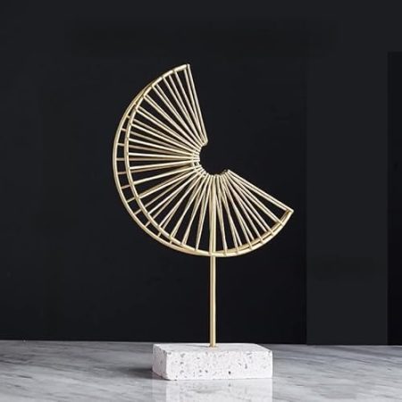 Home Ornament Goldene Blatt Ornament Wohnkultur Metall Blumen Figuren Wohnzimmer Dekor Zubehör Schreibtisch Dekor Kunstdekorationen (Size : G)