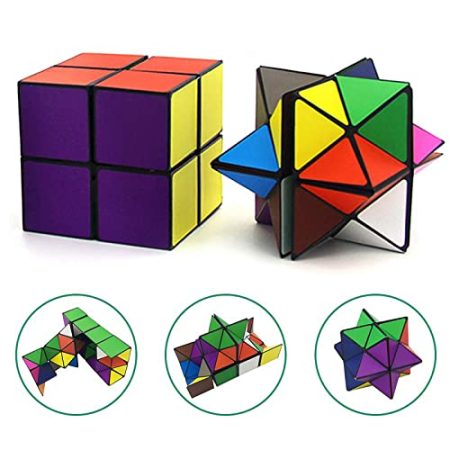 Euclidean Cube Sternenwürfel Zauberwürfel-Set, Verwandlungswürfel Magische Puzzle-Würfel für Kinder und Erwachsene (Mehrfarbig)