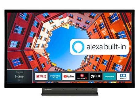 Toshiba 24WK3C63DA 24 Zoll Fernseher (HD ready, Smart TV, Prime Video / Netflix, Alexa Built-In, Bluetooth, WLAN, Triple Tuner), schwarz