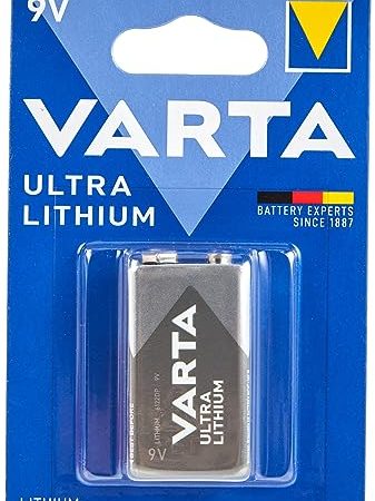 VARTA Batterien 9V Blockbatterie, 1 Stück, Ultra Lithium, hohe Leistung für Rauchmelder, Brand- & Feuermelder, Digitalkamera