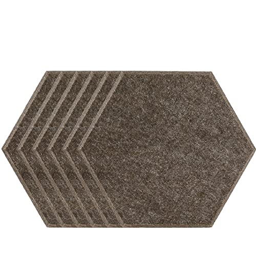 6 STÜCKE Schalldichte Wandaufkleber Schallabsorbierende Wandaufkleber Familie Schlafzimmer Studio Schalldichte Dekoration Zubehör-Kaffee_1.0cm Hohe Dichte