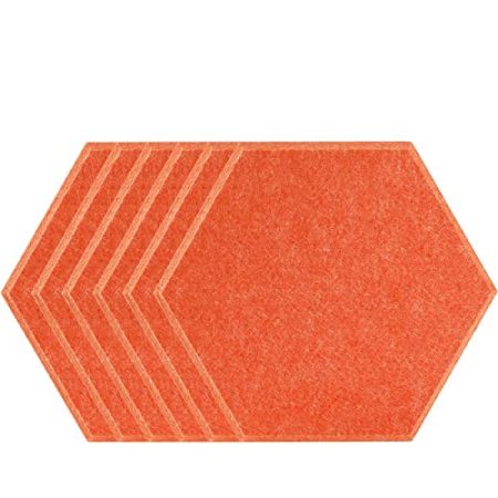 6 STÜCKE Schalldichte Wandaufkleber Schallabsorbierende Wandaufkleber Familie Schlafzimmer Studio Schalldichte Dekoration Zubehör-Mandarine_1.2cm Hohe Dichte