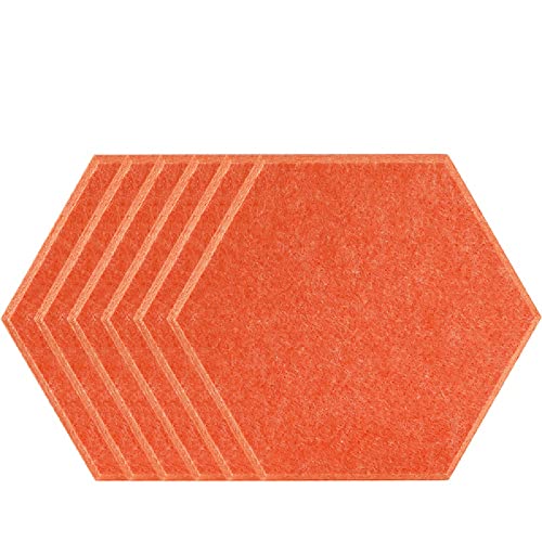6 STÜCKE Schalldichte Wandaufkleber Schallabsorbierende Wandaufkleber Familie Schlafzimmer Studio Schalldichte Dekoration Zubehör-Mandarine_1.2cm Hohe Dichte
