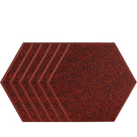 6 PCS Schalldichte Wandaufkleber Schallabsorbierende Wandaufkleber Familie Schlafzimmer Studio Schalldichte Dekoration Zubehör-Maroon_1.0cm Hohe Dichte