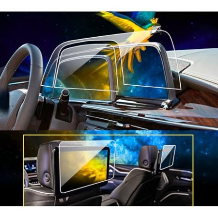 EUEKY 2024 2023 Cadillac Escalade weiche Displayschutzfolie, kompatibel mit 2024 2023 2022 2021 Cadillac Escalade/Escalade-V Nav. Dashbord & Rücksitz-Medien-Display Bildschirm Escalade Zubehör 2023, 4