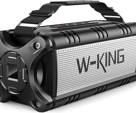 W-KING Bluetooth Lautsprecher Groß (90W Peak) 50W, Bluetooth Lautsprecher, Deep Bass,Party Loud Lautsprecher Boxen Musikbox Bluetooth Groß,IPX6 Wasserdicht,Boombox Outdoor 40H/EQ/Powerbank/AUX/TF/NFC
