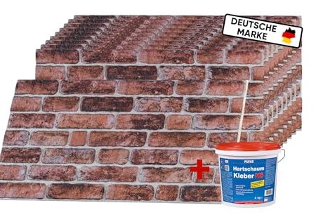 Wandpaneele Steinoptik - 3D Effekt - Wandverkleidung Steinoptik für Küche, Wohnzimmer, Innen- und Außenbereich - Steinoptik Styropor - 3D Wandpaneele - Akustikpaneele I ST106 |