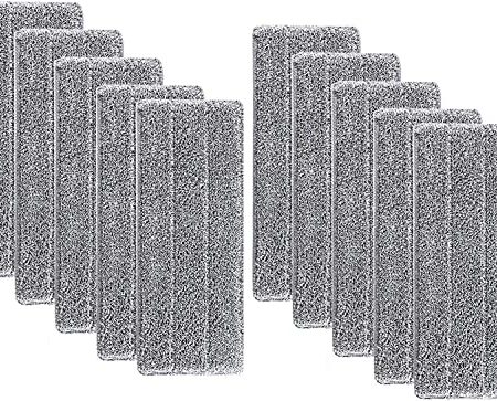 Aisoway Mop Eimer System, Eimer + Mopp +10Lappen, Mopp Set Mop Saugstarken Rotationseimer Edelstahl Wischmop Flexiblen Wischmopp Rotations Teleskopstiel Putzset 360°Drehbar Bodenwischer (E:10 Lappen)