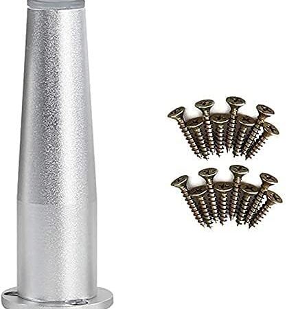 4 Packungen Möbelbeine, Tischbeine, Schreibtischbeine aus Aluminiumlegierung und Metall, Esstischbeine, DIY-Eisen-Bankbeine, Zubehör (Größe: 15 cm)