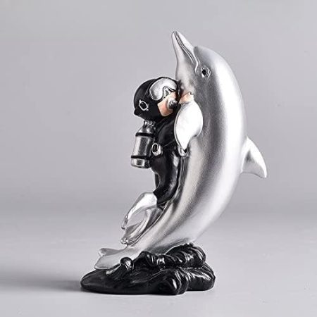 xuejuanshop Moderne Heimkulpturen Dekoration Zubehör Harz Figur Ornaments Dekoration Miniatur Wohnkultur Geschenk (Color : Chocolate)