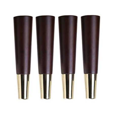 GLJTUO 4X Massivholz Sofa Fuß Möbel Erhöht Schrank Fuß Kaffee Tisch Bad Schrank Bett Unterstützung Zubehör,Black-205mm