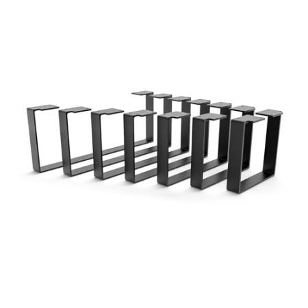 HEVVA 20 cm hohe Möbelfüße 20/25/30/35/40/45/50 cm | Luxemburg | Möbelbeine, Schrankfüße, Sockelfuß für Schrank, Couch, Sofa, Bett oder Sideboard | (2er Set - Schwarz, 20 cm)