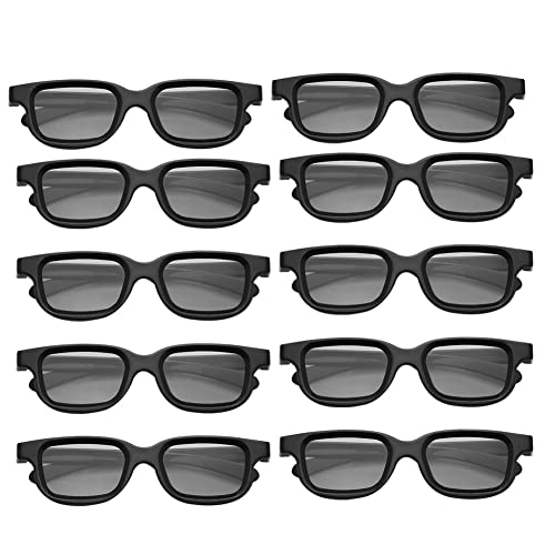 XWHYLL 10 StüCk Polarisierte Passive 3D-Brille für 3D-Fernseher Echte 3D-Kinos für 3D-Gaming und TV-Rahmen