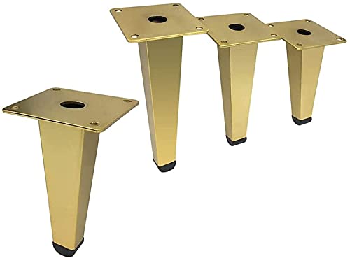 ZZYE Möbelfüße 4X Möbelbeine,Sofa/Schrankhalterung Füße,Beine für Möbel,Schrank/Couchtisch Gold Ersatzfuß,TV-Kabinett/Schuhschrank Metall DIY Zubehör Tischfüße