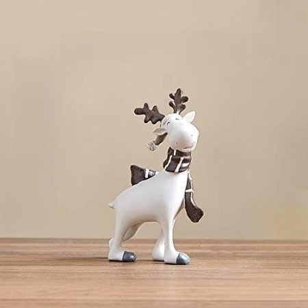 TOMYEUS Statuen Dekoration Zubehör for Wohnzimmer Deer Figur Tier Figuren Figuren for Innenraum Moderne Tierfigur Stilvolle und Elegante Dekoration (Color : Purple)