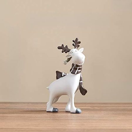 WAOCEO Skulptur-Statue Dekoration Zubehör for Wohnzimmer Deer Figur Tier Figuren Figuren for Innenraum Moderne Tierfigur Moderne Heimtextilien (Color : Purple)