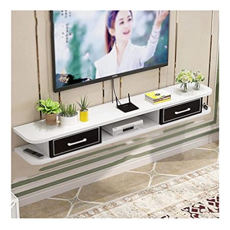 Vendics Tv Stand Schrank Tv Wandschränke Für Wohnzimmer Tv Stand Wandschrank Medienkonsole Mit 3 Fächern Für Wohnzimmer Entertainment Center/B/140X24X16Cm