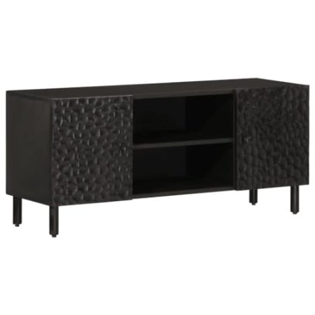AJJHUUKI Entertainment Centers & TV Stands-TV Schrank Schwarz 105x33x46cm Massivholz Mango