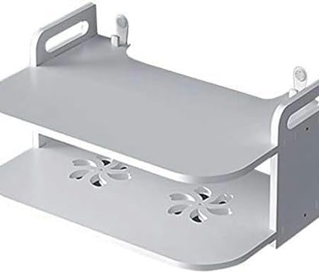 XSMYdpuk Router-Aufbewahrungsbox, Regal-Wandhalterung, WiFi-Router-Ständer, Aufbewahrung, Wandregalhalterung, Regalhalterung für TV-Zubehör, WiFi-Router, TV-Box, Set-Top-Box-Ständer, 30 x 19 x 15 cm