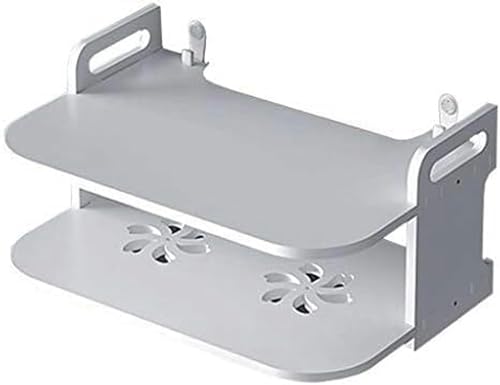 XSMYdpuk Router-Aufbewahrungsbox, Regal-Wandhalterung, WiFi-Router-Ständer, Aufbewahrung, Wandregalhalterung, Regalhalterung für TV-Zubehör, WiFi-Router, TV-Box, Set-Top-Box-Ständer, 30 x 19 x 15 cm