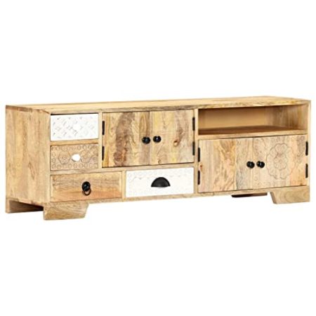 YUHI-HQYD TV-Schrank,Konsolenschränke,Medien Schränke,Aufbewahrungsschränke,Multifunktions-Schrank,Besteck Schränke,Moderner Stil,für Wohnzimmer,Korridor,120x30x40 cm Massivholz Mango
