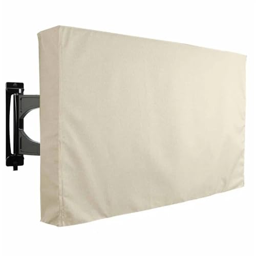 TV-Abdeckungen für draußen, Outdoor-TV-Abdeckung Oxford-Abdeckungen Outdoor-Möbel TV-Abdeckung Bildschirmabdeckung Gartenmöbel-Zubehör(Beige,30 to 32 inch)
